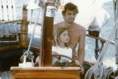 Io e papà timoniamo la nostra barca Cossyra